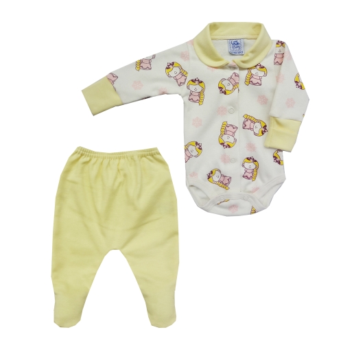 Body Manga Longa Com Punhos  RversÃ­vel e Culote Com PÃ©