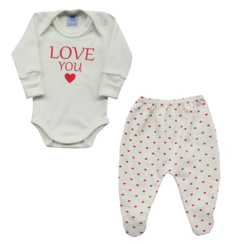 Conjunto Body Manga Longa com Silk e Culote Com PÃ© 