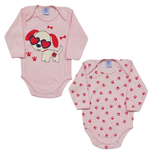 kit Com 2 Bodies Manga Longa 