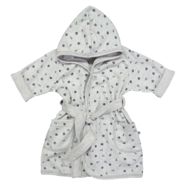 RoupÃ£o Suedine Estampado com Capuz e Bolso 