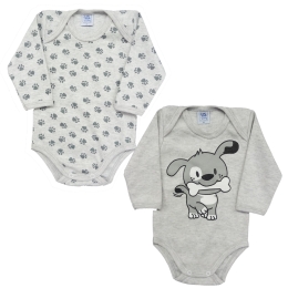 kit Com 2 Bodies Manga Longa 