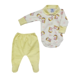 Body Manga Longa Com Punhos  RversÃ­vel e Culote Com PÃ©