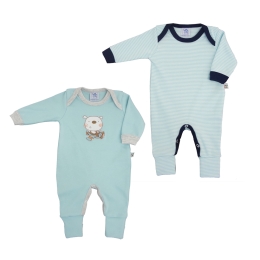 Kit 2 Pijamas Longo com PÃ© ReversÃ­vel 
