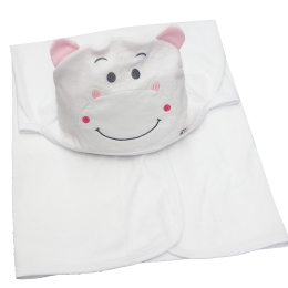 Toalha de Banho Bordada com Capuz 